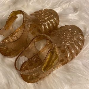 Gold Jelly sandals